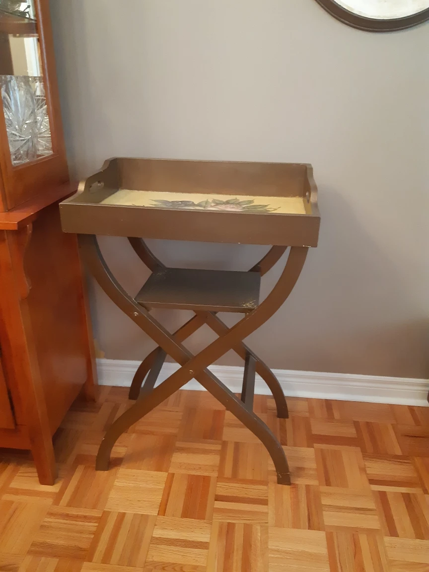 Hand painted tray table