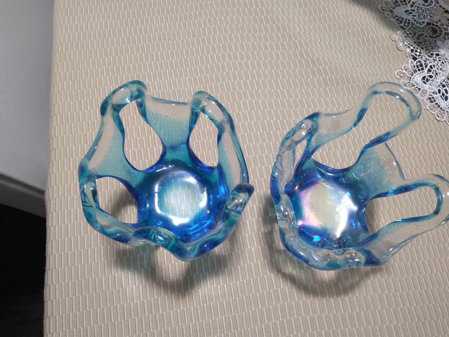 glass candle holders