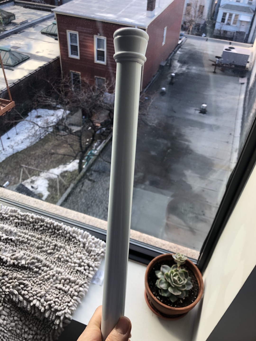 Curtains and very sturdy rods 