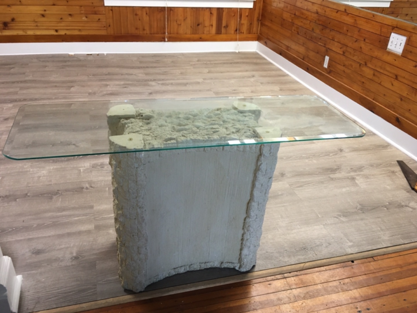 Glass top table 