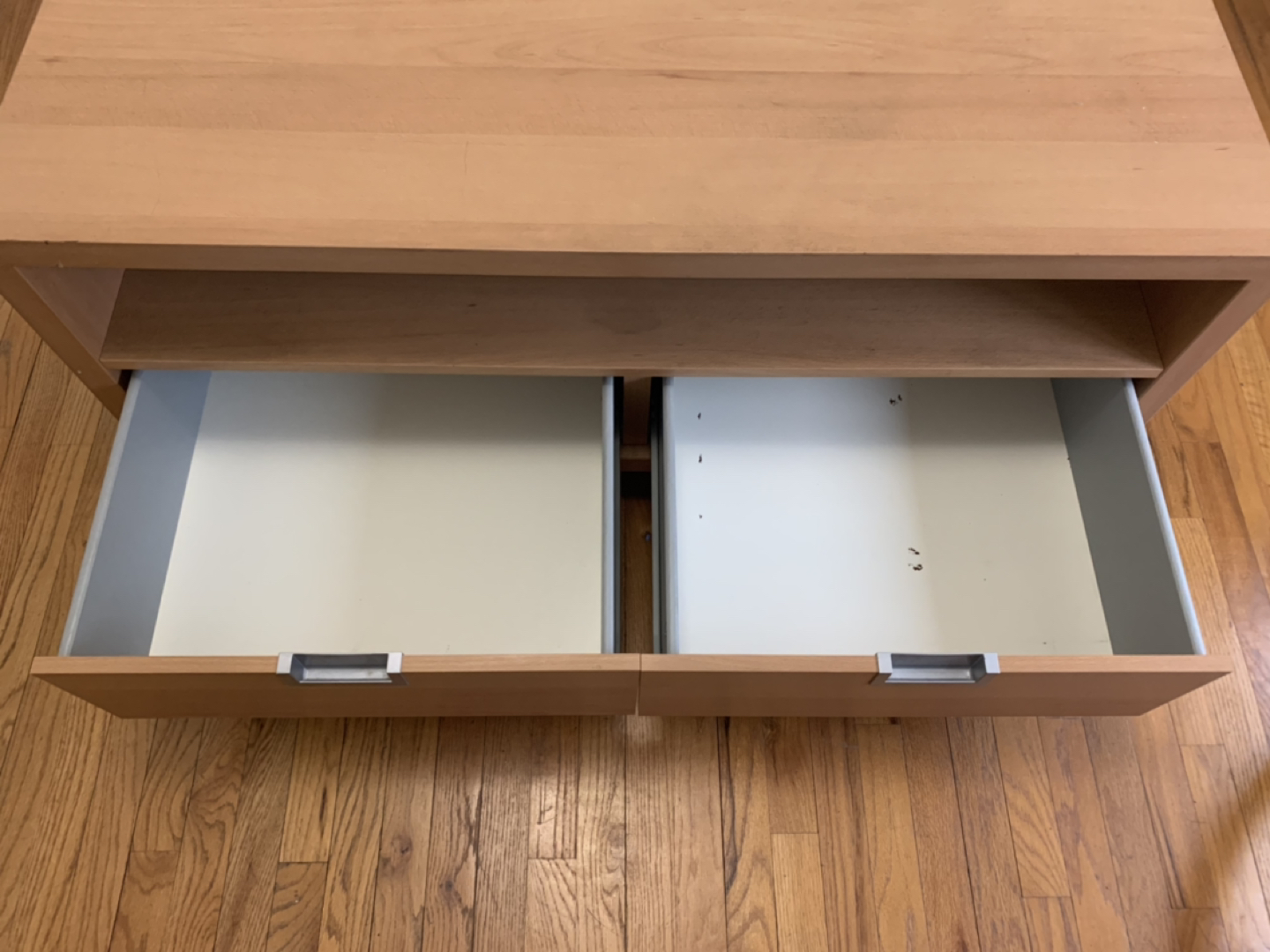 TV stand with storage and caster wheels - photo 2
