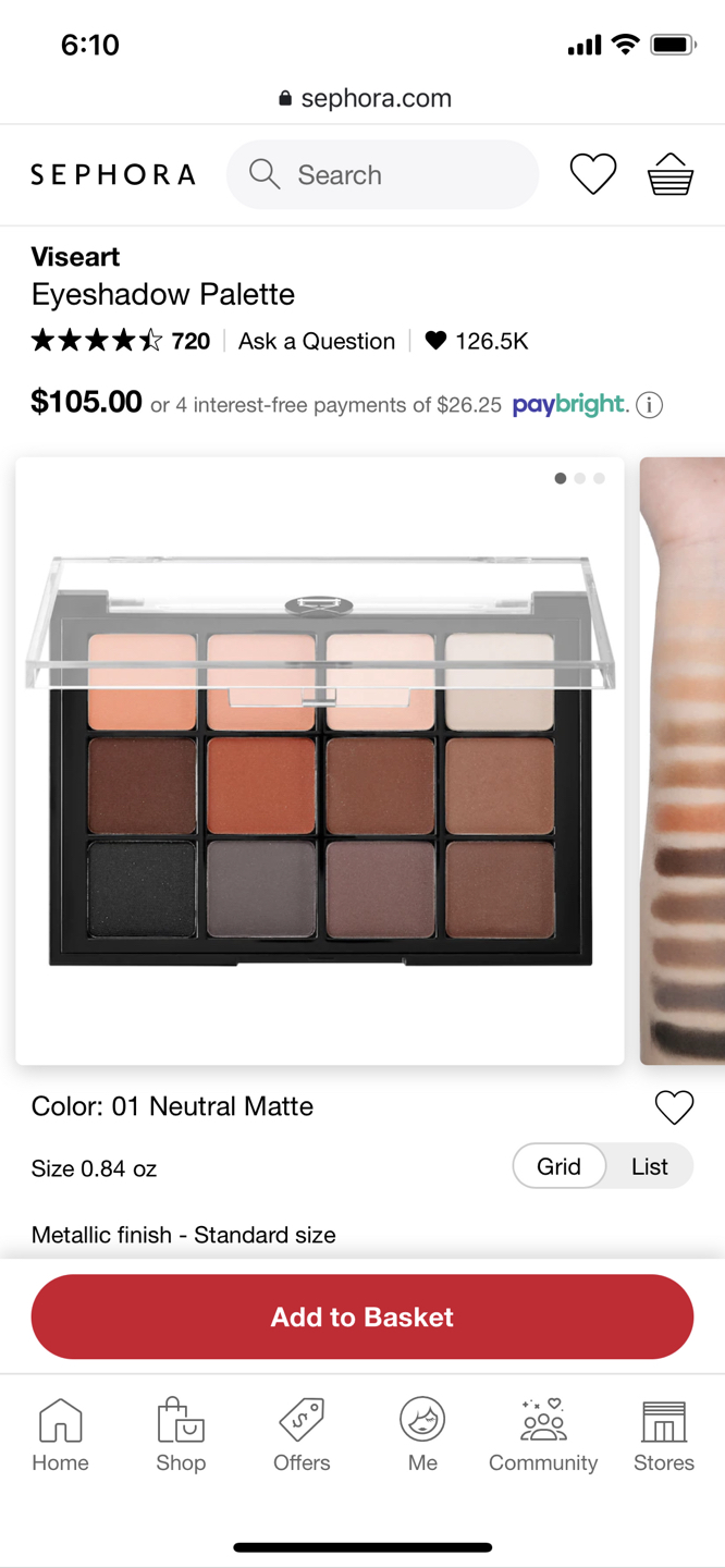 Viseart professional matte palette - photo 2