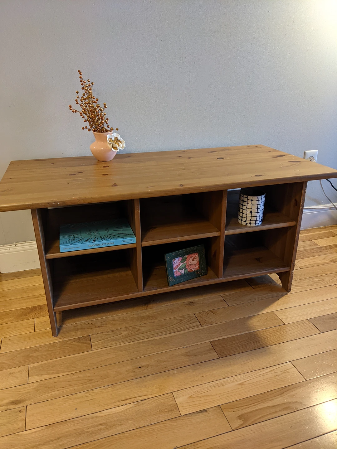 Solid Wood Coffee Table/ Entertainment Center