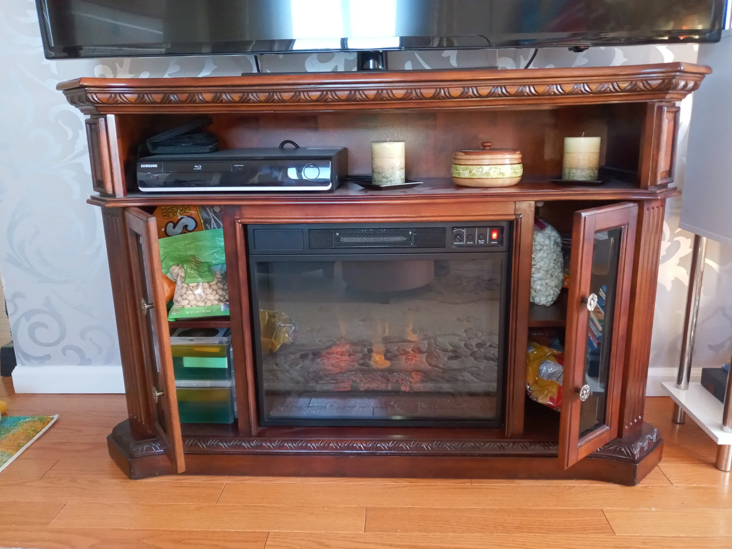 TV stand with Fireplace - photo 3