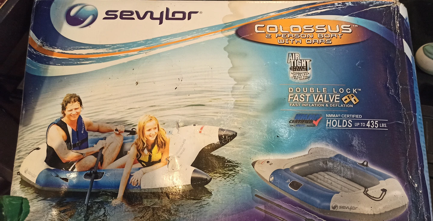 Sevylor Colossus 2 person boat with oars - photo 2
