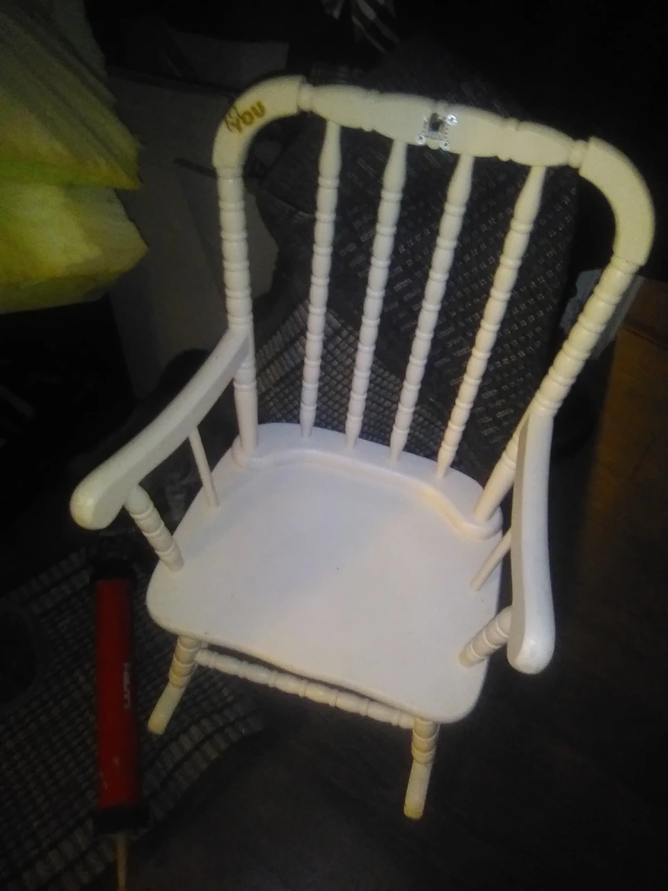 kids wooden ricking chair
