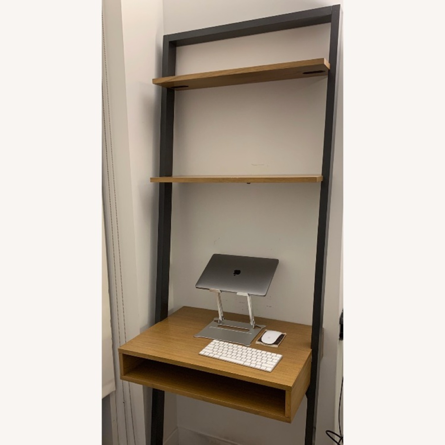 West Elm Ladder Shelf Storage Leaning Wall Desk - photo 5