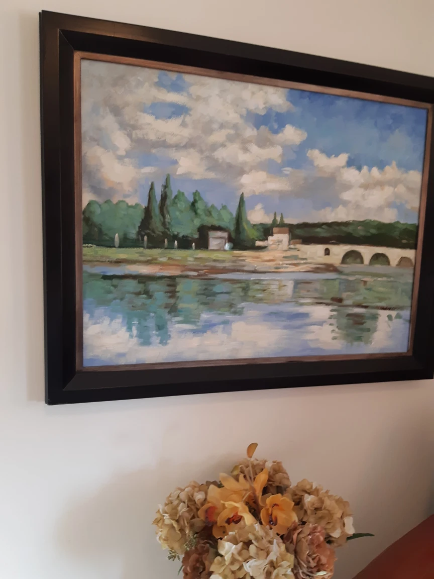 Large framed canvas painting - photo 3