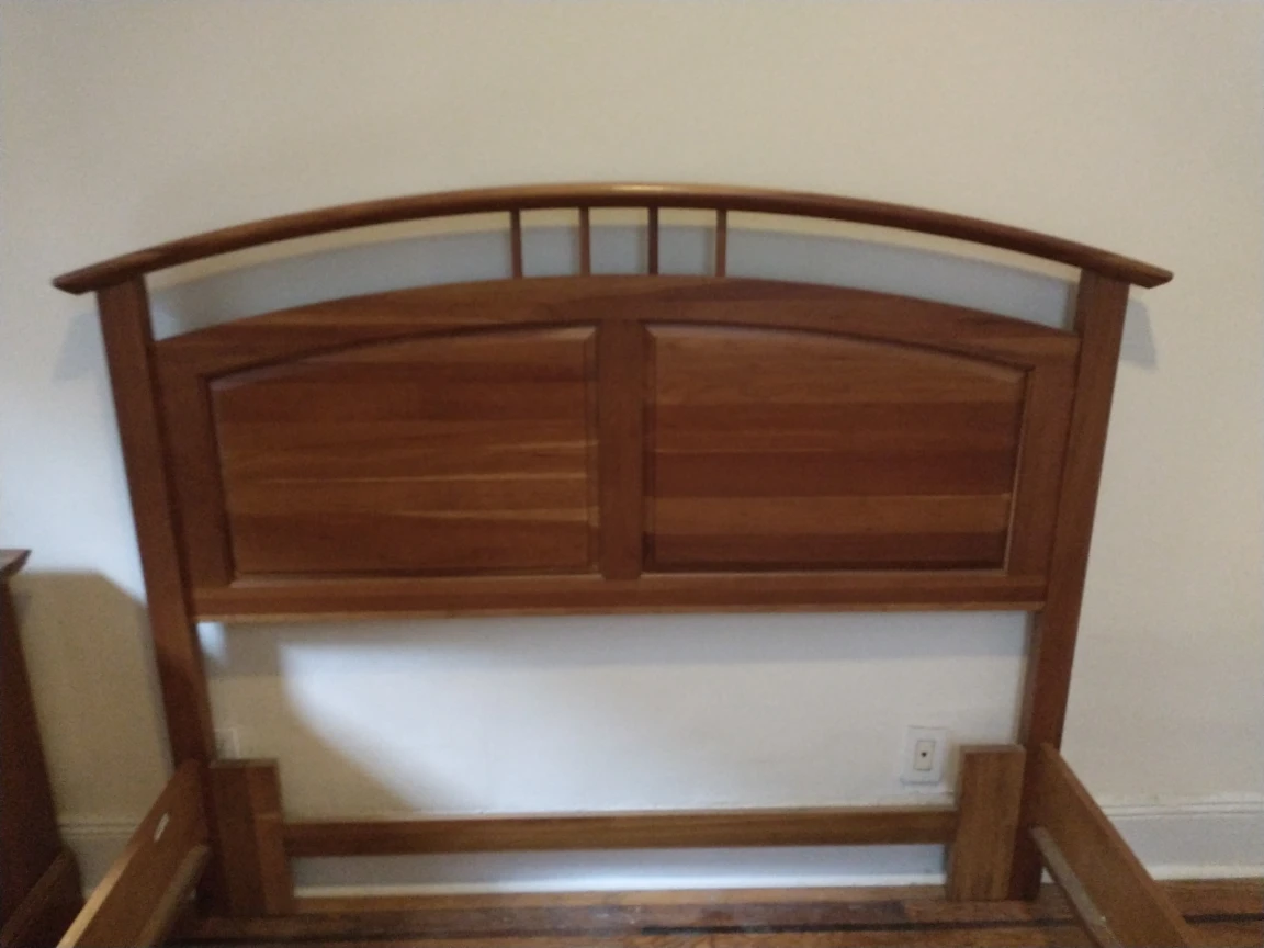 Queen wood bed frame