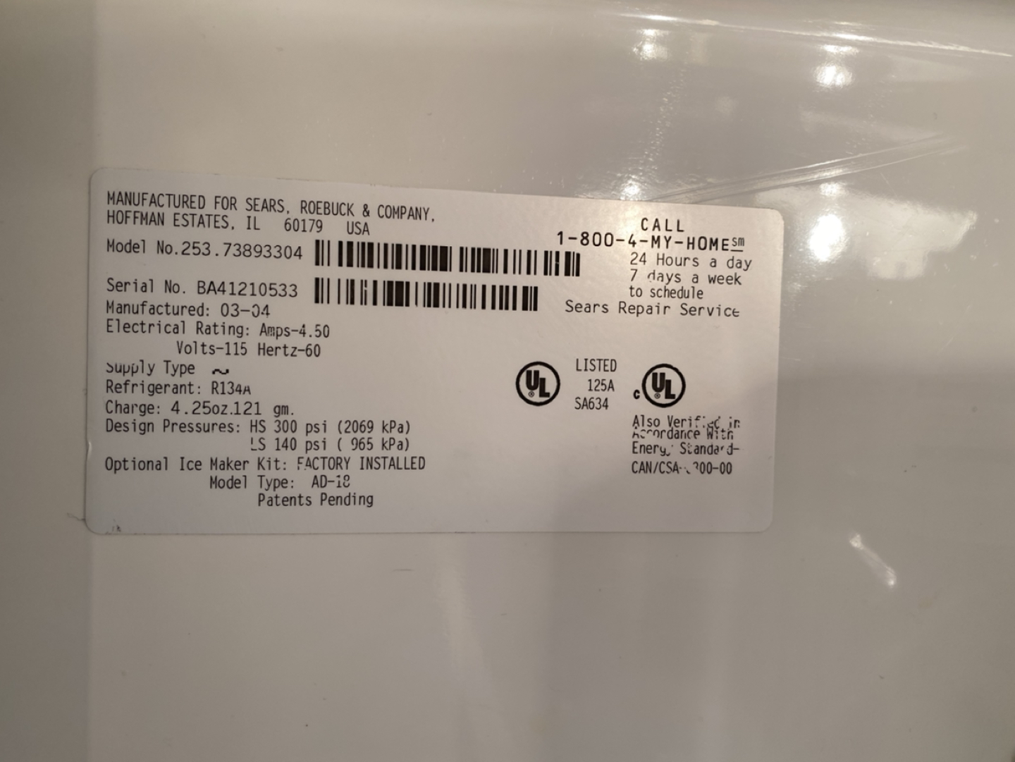 Stainless Steel Fridge with unused icemaker - photo 4
