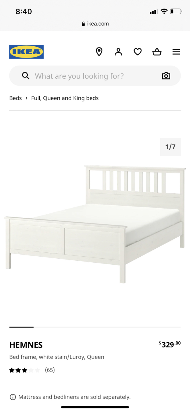 Queen size bed frame 