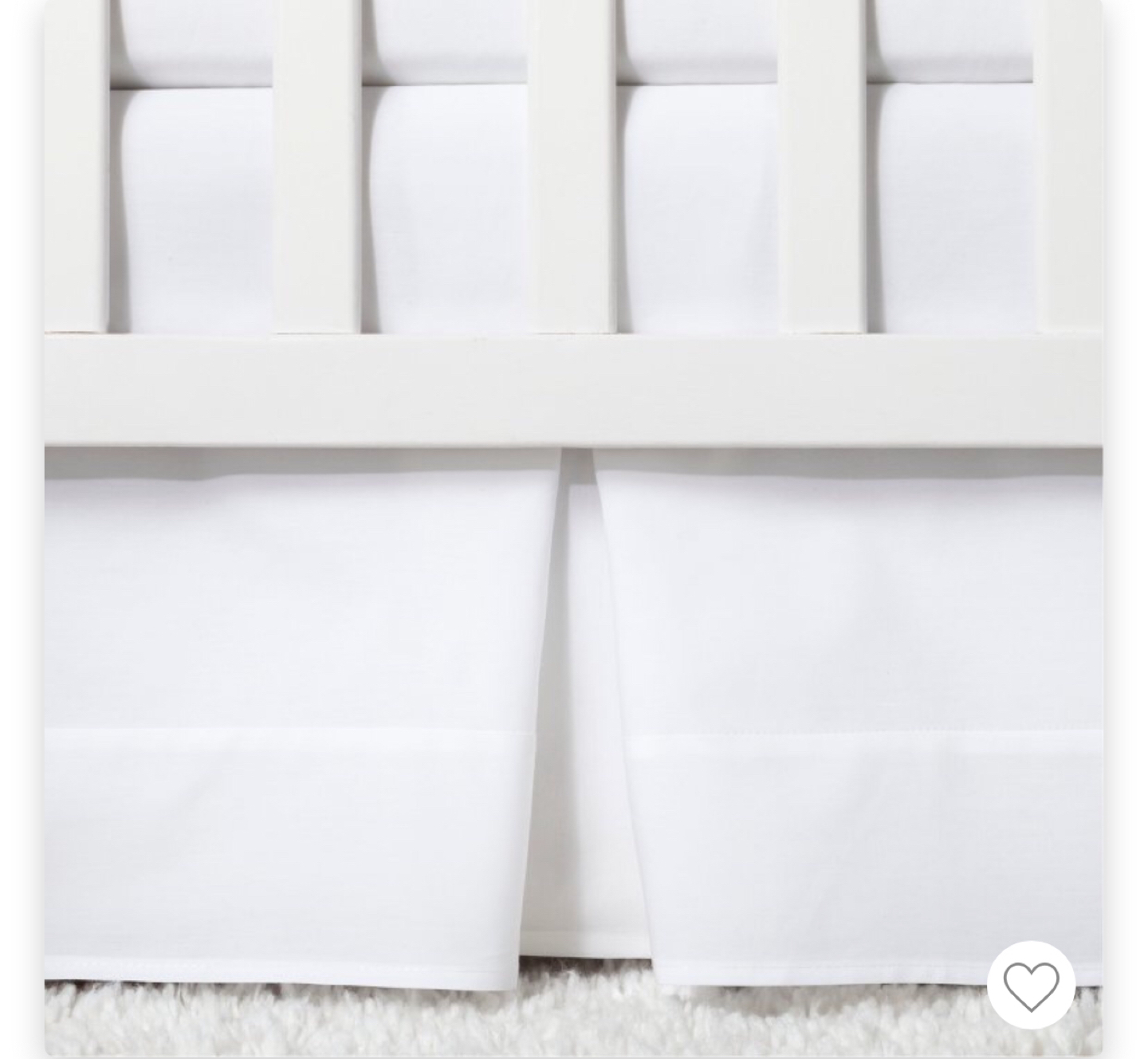 Cloud Island White Crib Skirt - photo 2