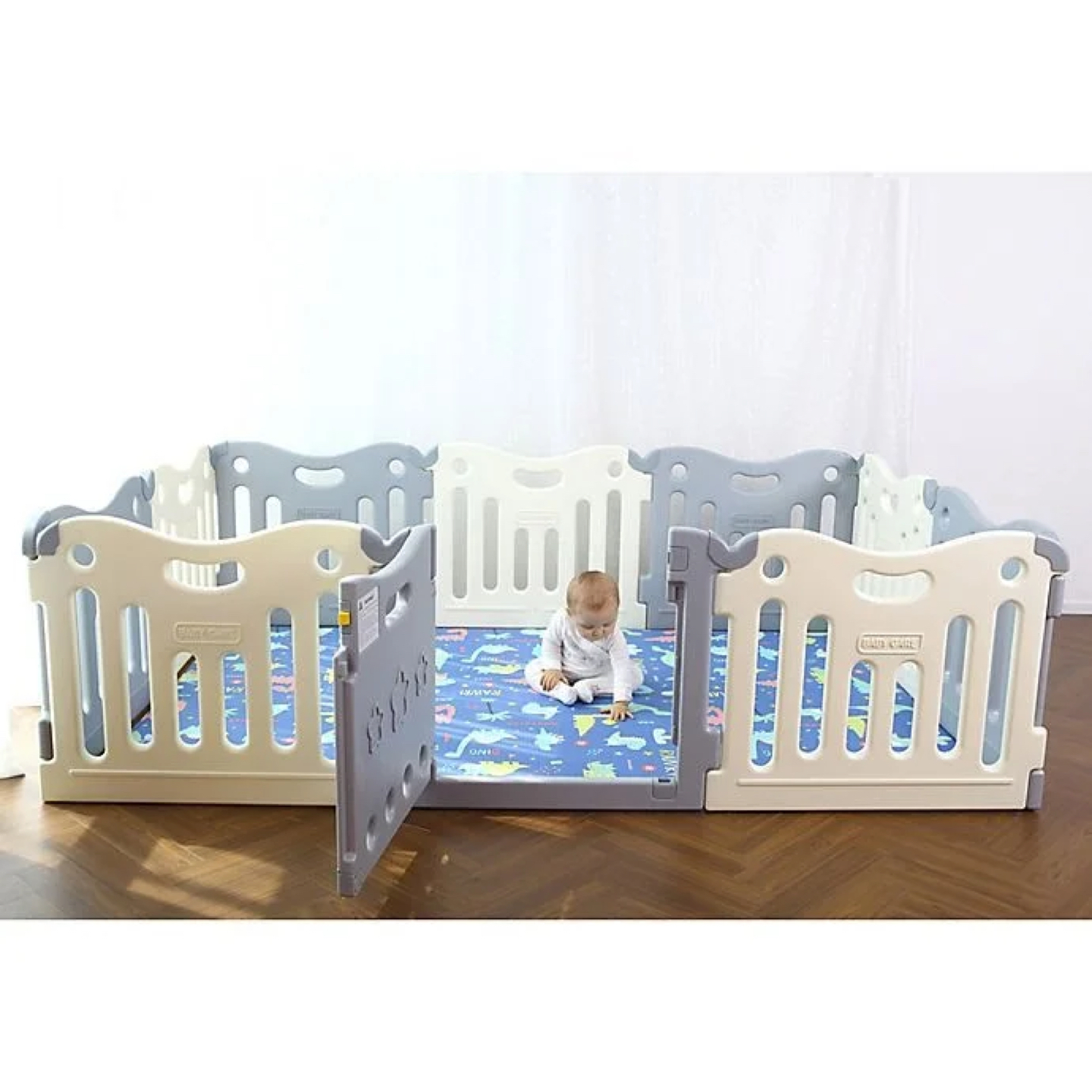 Baby Play Pen* BABY CARE™ Funzone Baby Playpen in Grey