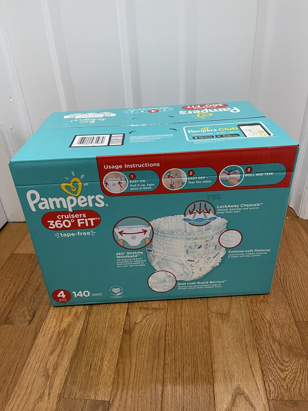 Pampers cruisers 360 FIT in size 4 (140 diapers) - photo 2