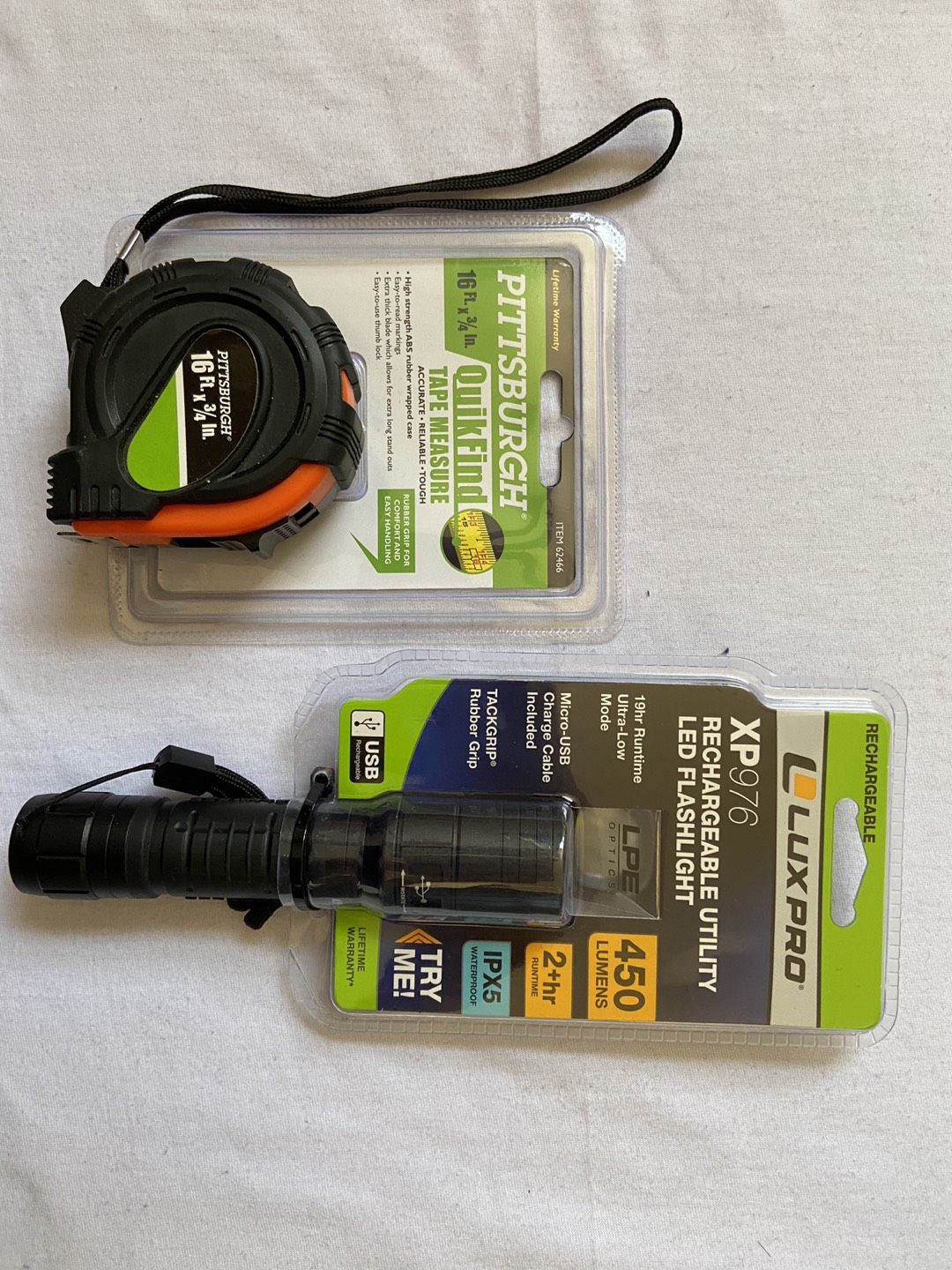 For Sale! Led flashlight and Tape measure