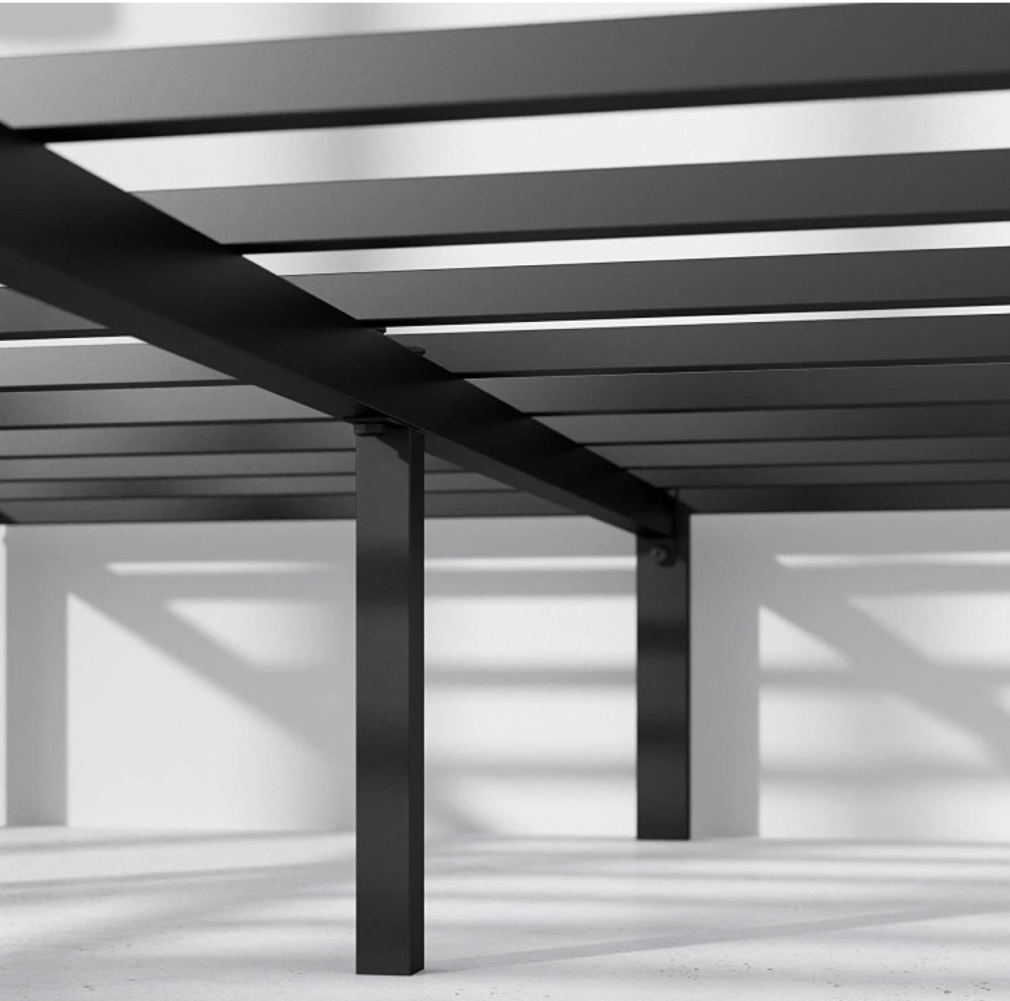 Twin 14” Elevated Metal Platform Bed - photo 3