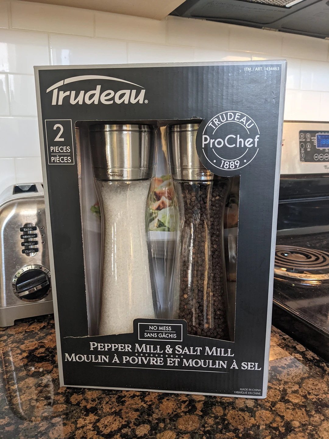 Trudeau ProChef 10" Salt & Pepper Mill 2 Pack thumbnail
