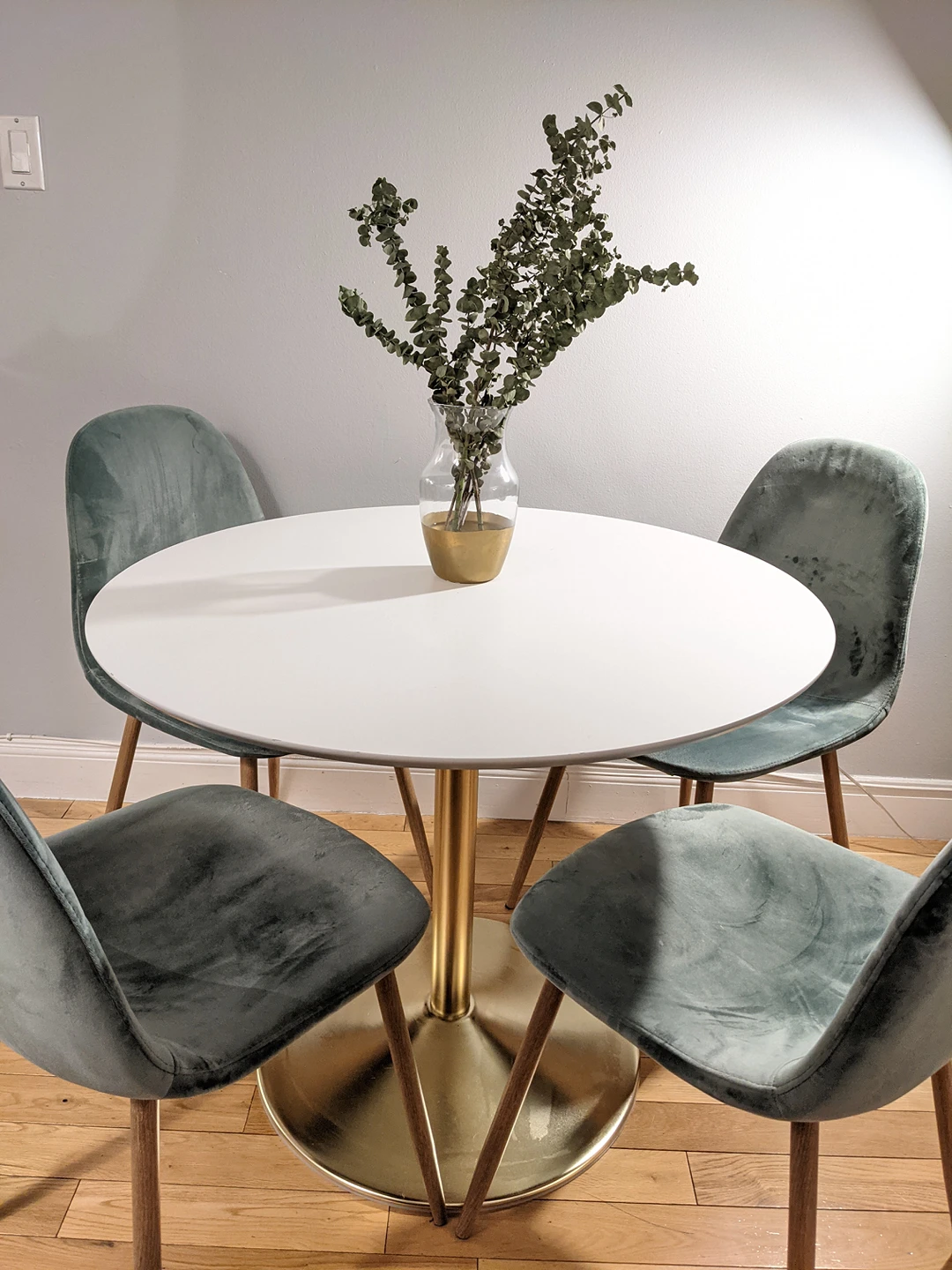 Modern Gold Round Dining Table