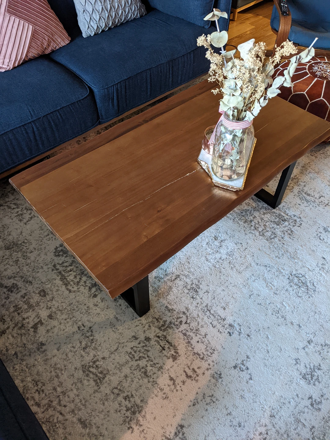Solid Wood Love Edge Coffee Table - photo 2