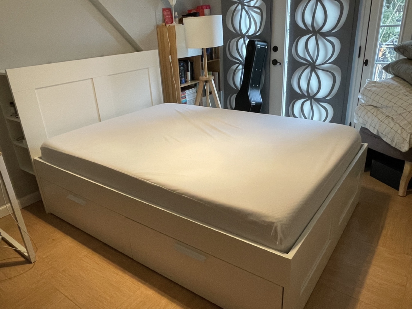 IKEA Brimnes Bed Frame with Storage & Headboard, Full, White - photo 2