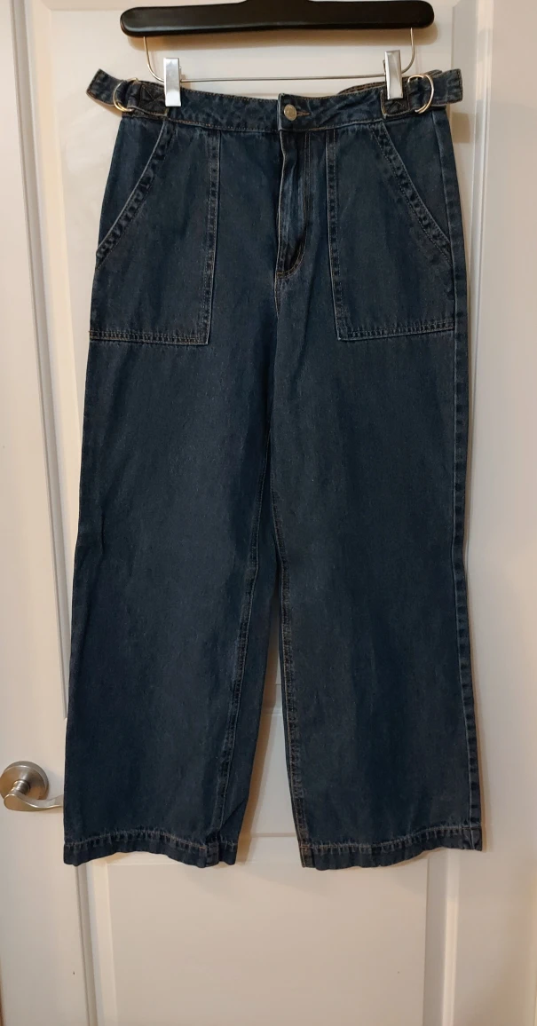 Women’s size 27 wide straight leg jeans thumbnail