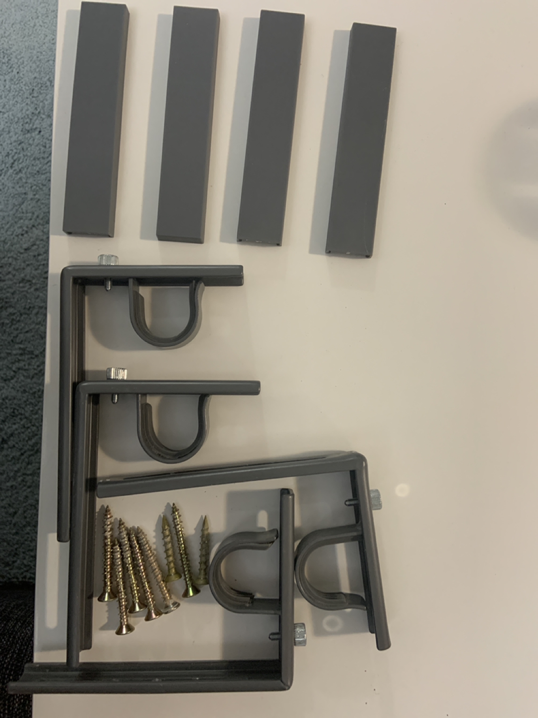 2 IKEA Curtain Rods with  4 celing Hooks - photo 3