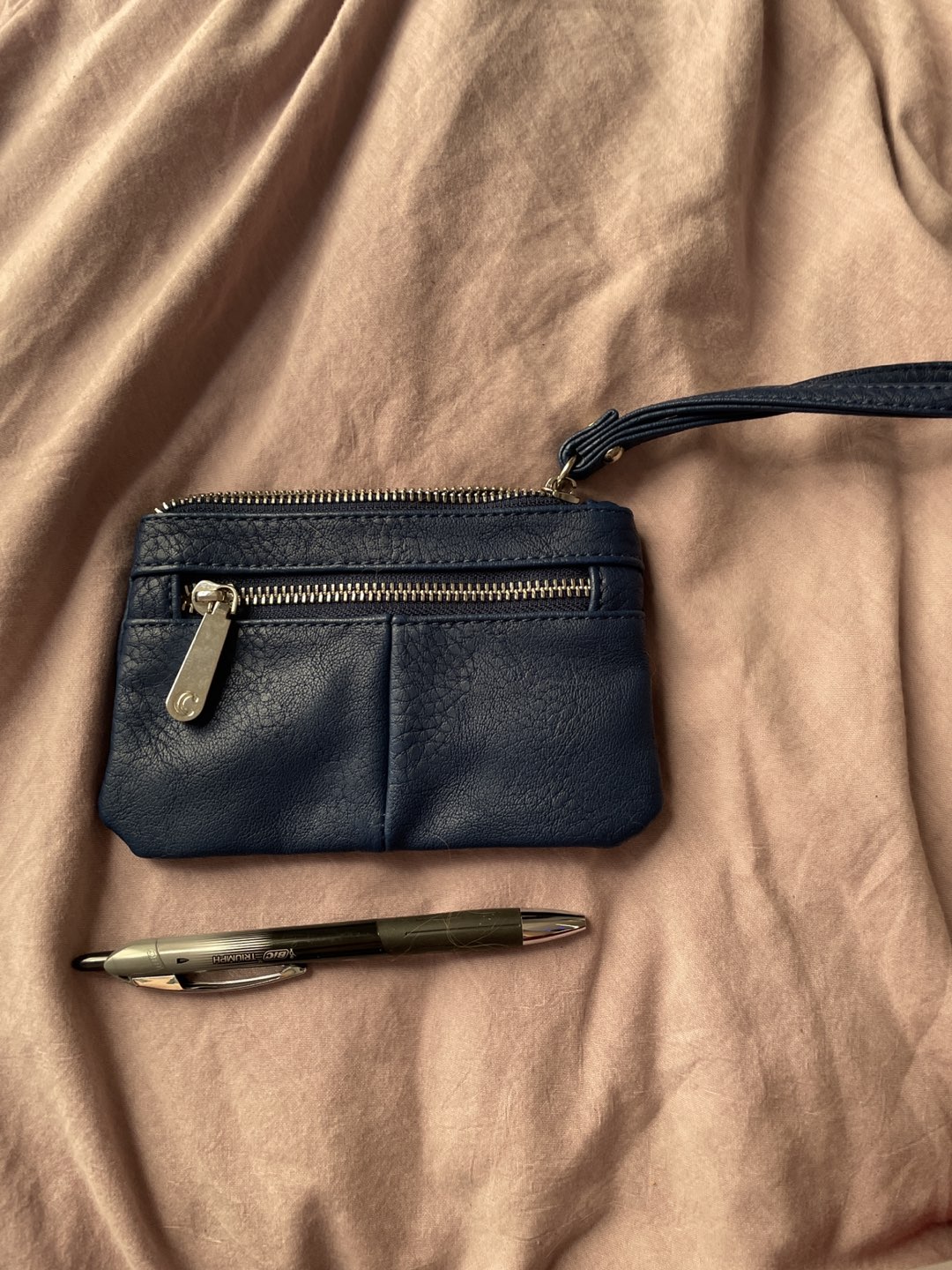 Lovely blue wristlet bag thumbnail