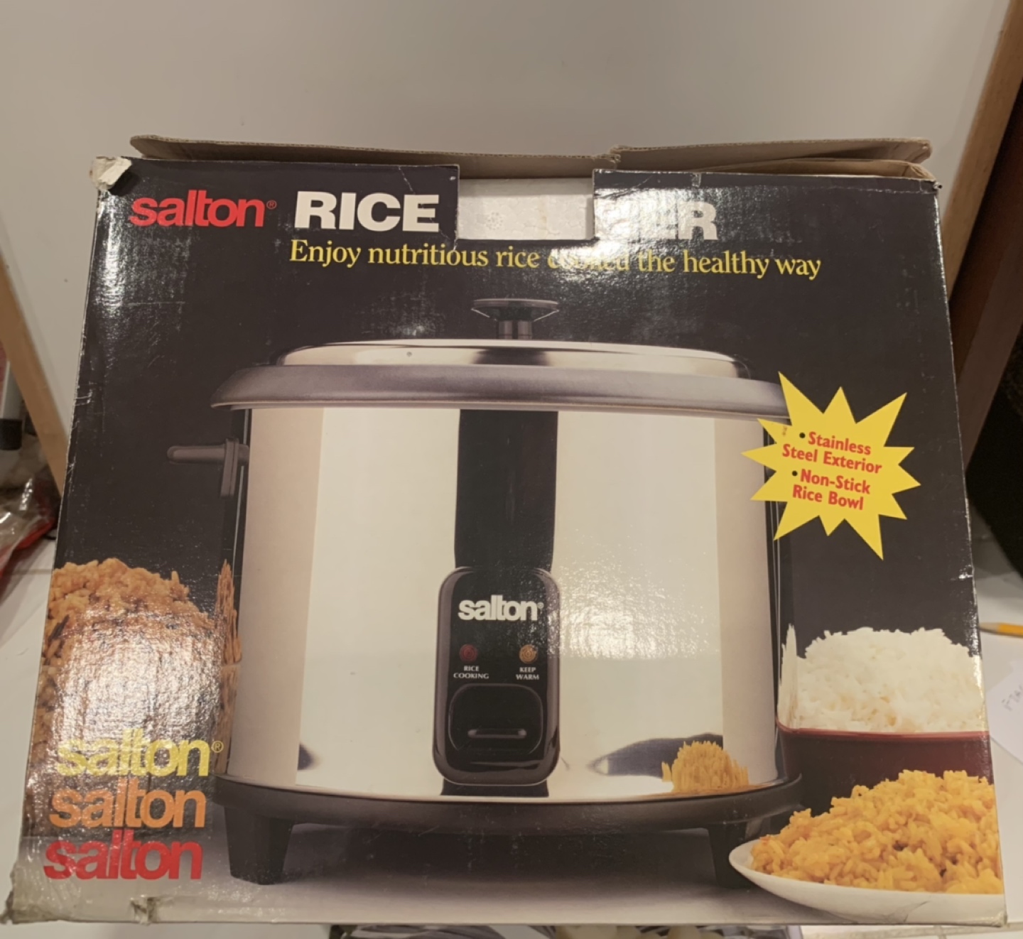 Salton 25-Cup Rice Cooker - Stainless Steel Exterior 