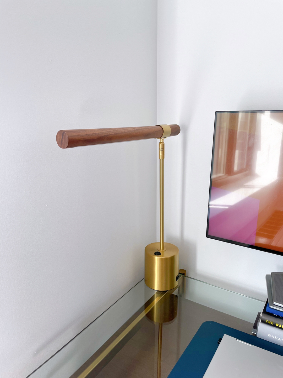 West Elm Linear Wood LED & USB Table Lamp - photo 2
