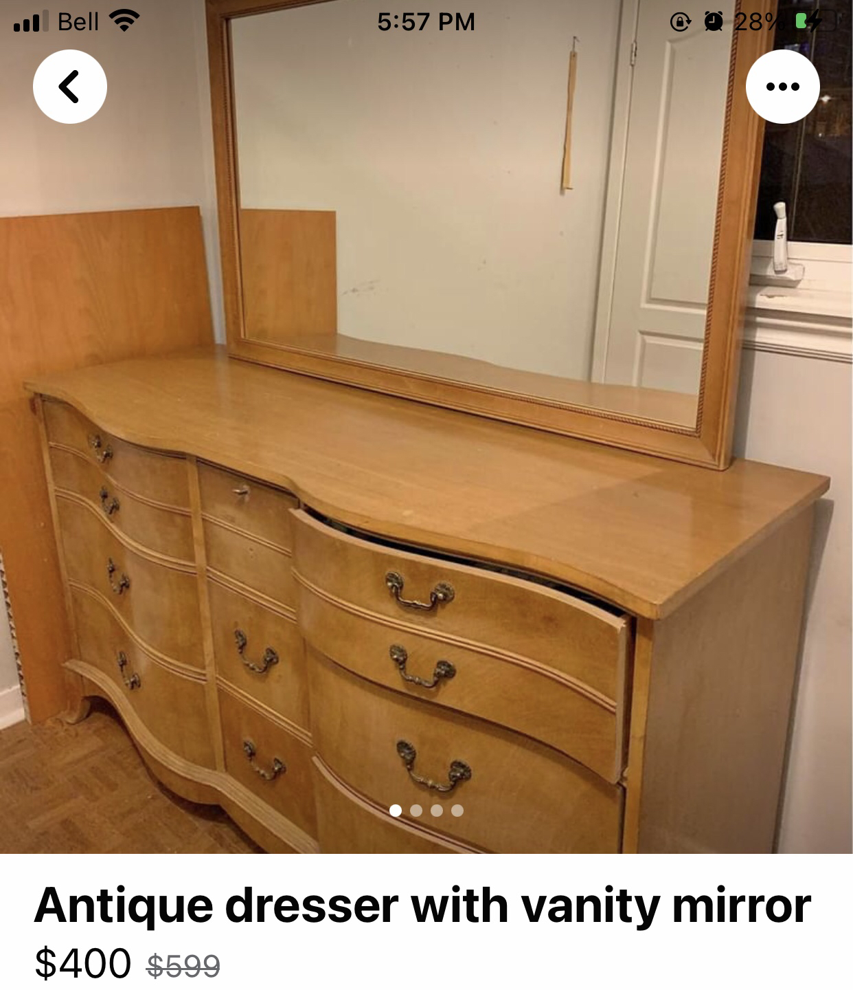 Antique Dresser with vanity mirror