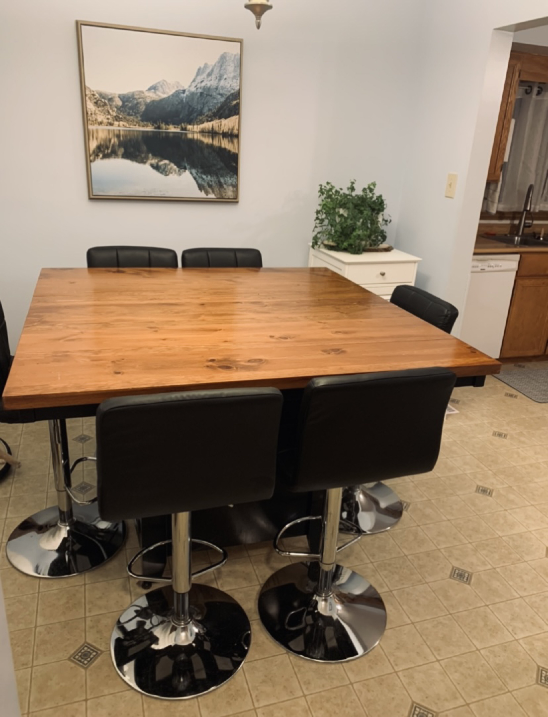 SOLID WOOD DINING TABLE - photo 2