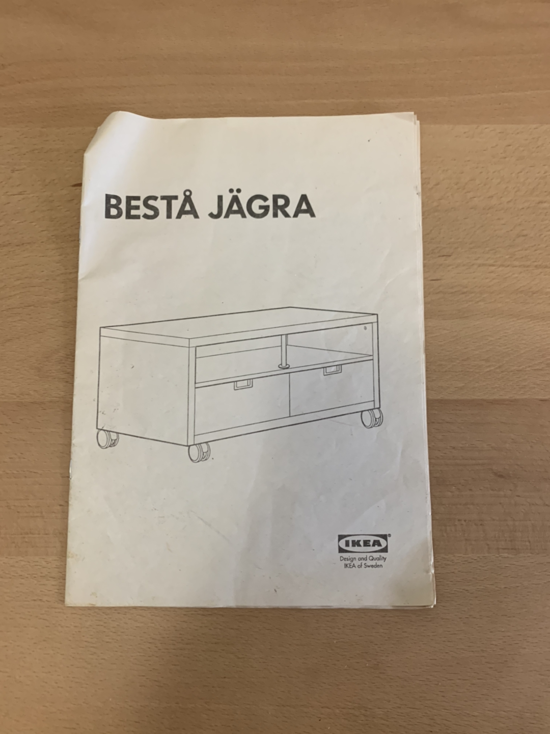 TV stand with storage and caster wheels - photo 4