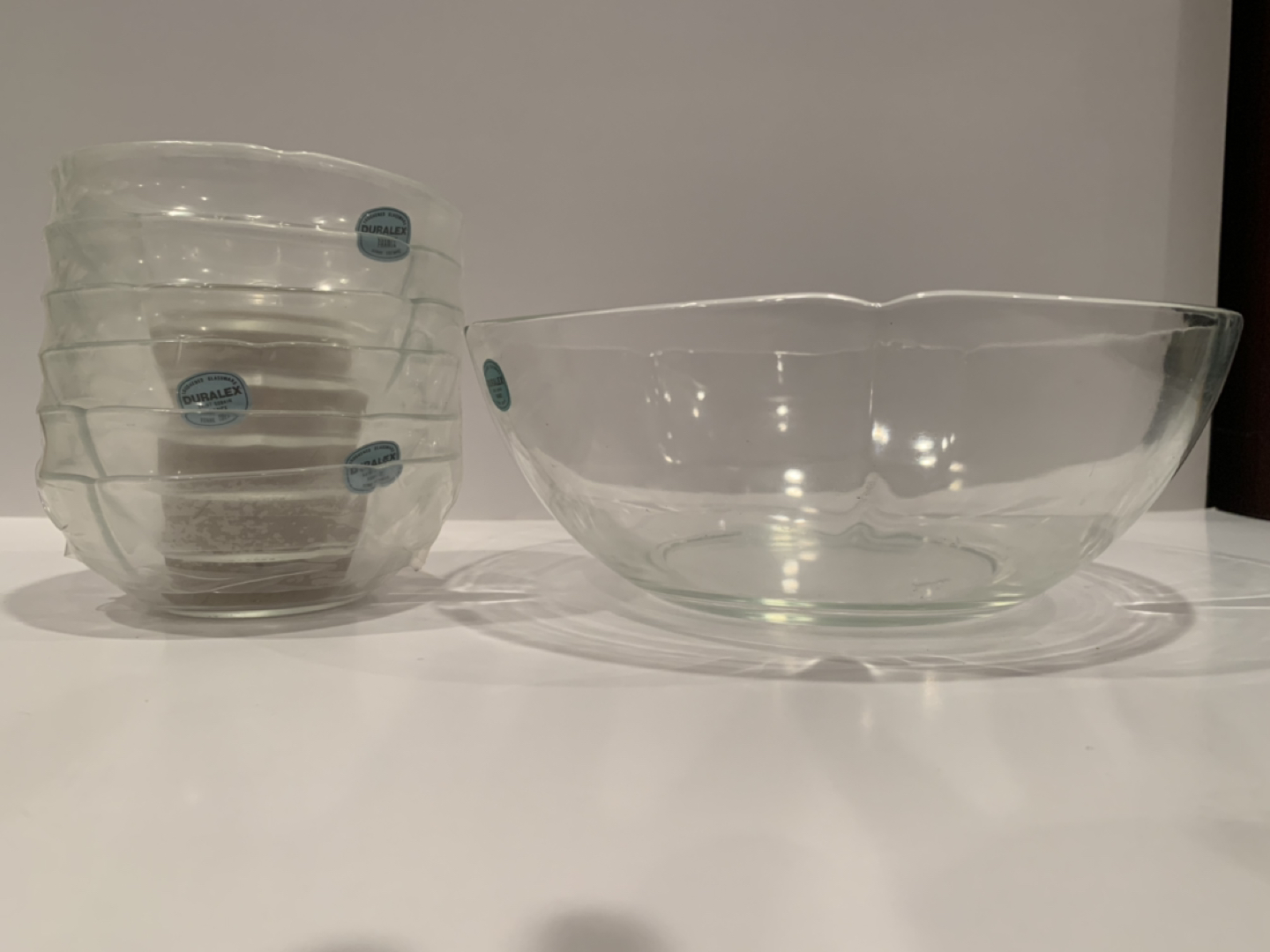 Duralex Toughened Glass Dessert Bowl with 6 Stackable Bowls