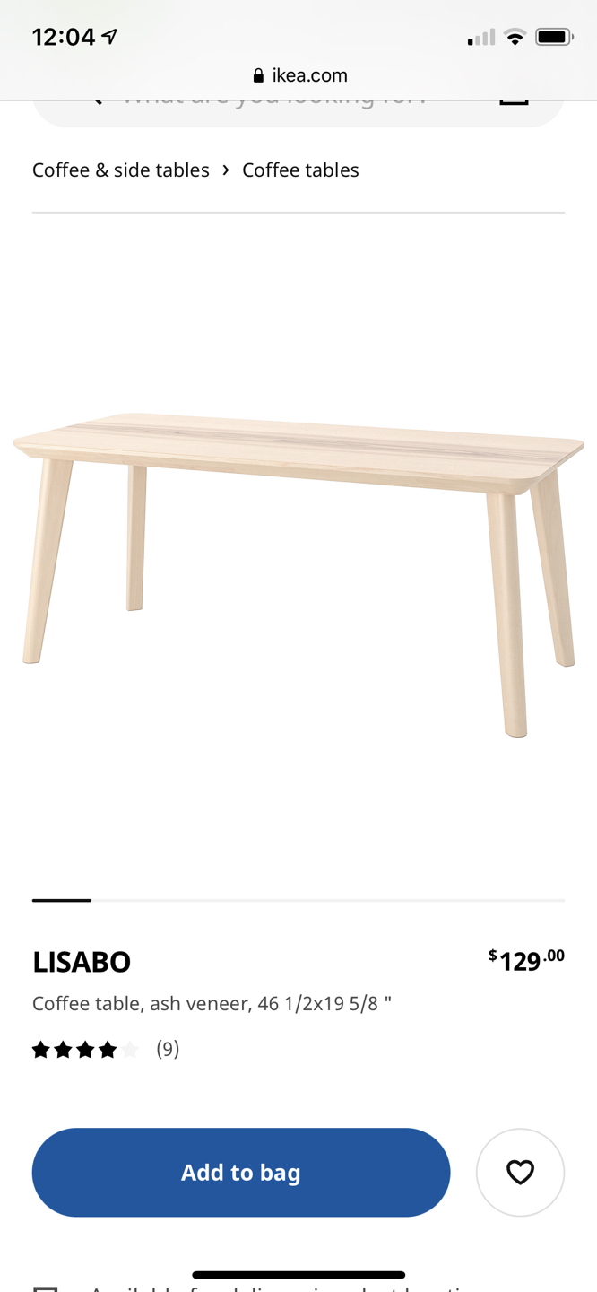 Ikea coffee table