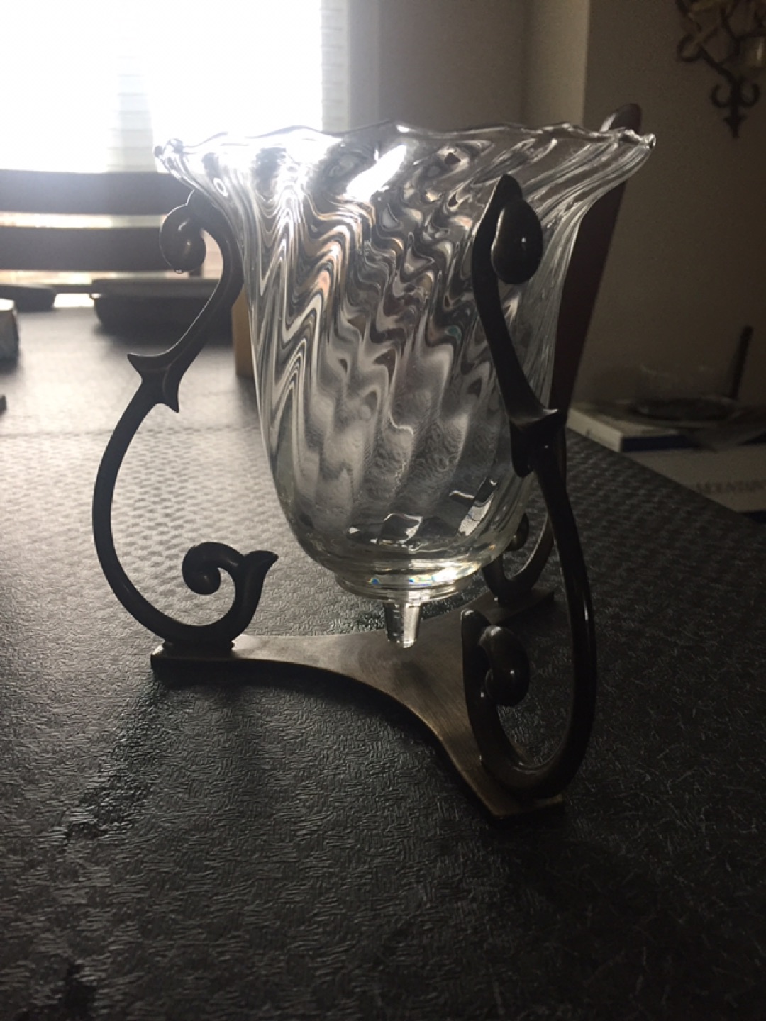 Elegant 3-piece set. 2 wall sconces & 1 table top candle holder image indicator(2)