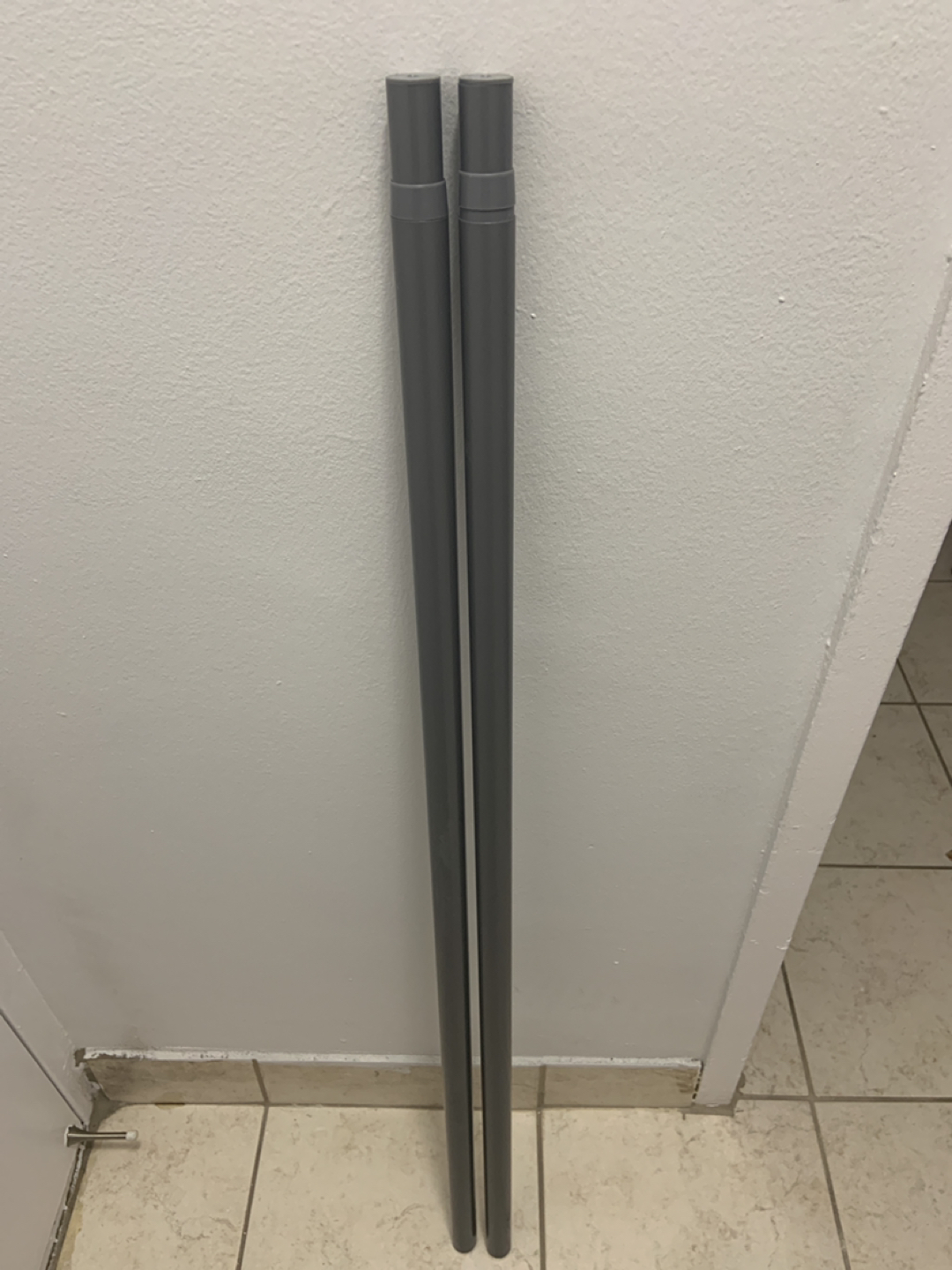 2 IKEA Curtain Rods with  4 celing Hooks - photo 2