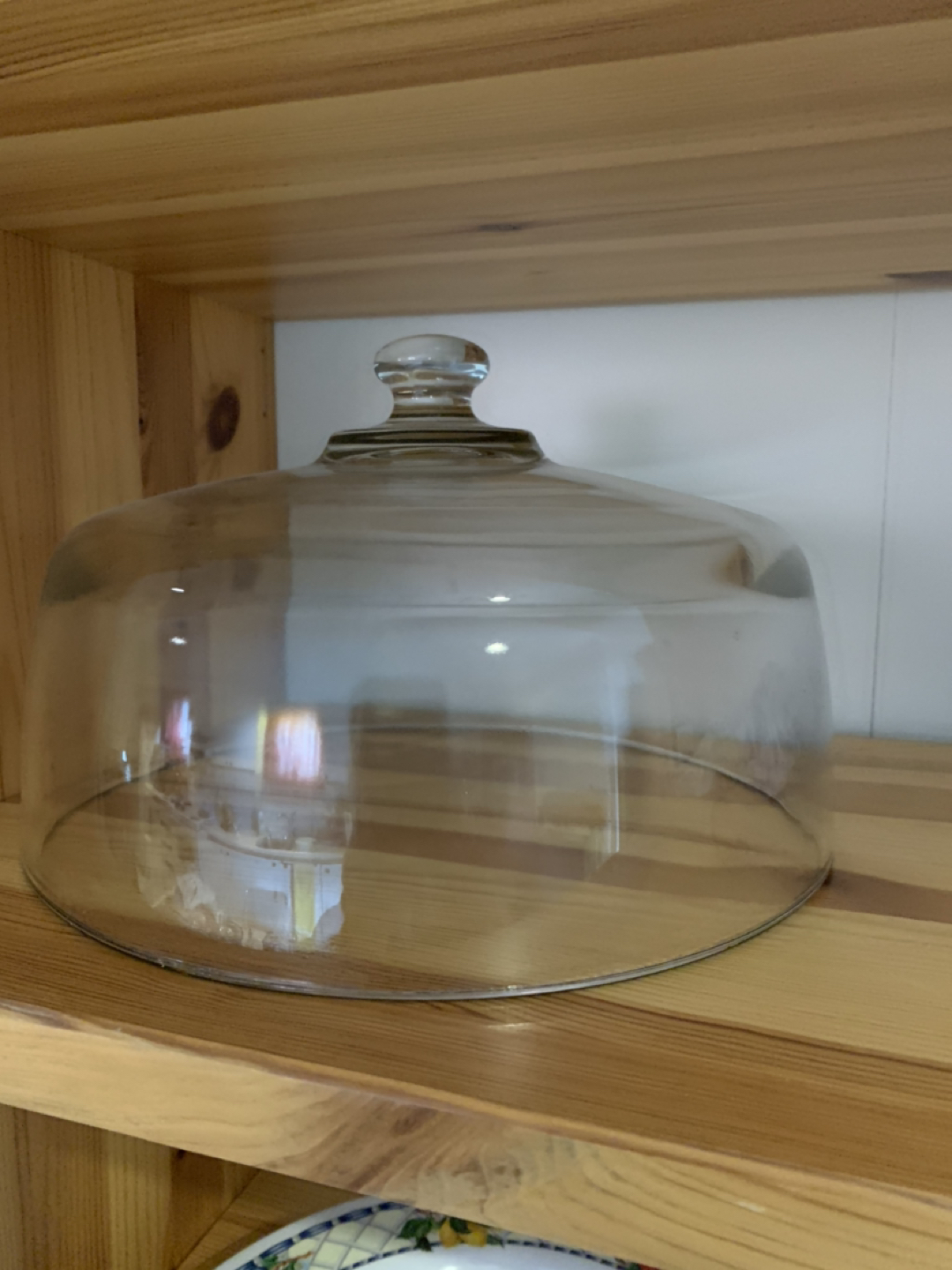 Heavy glass dome for cake plate thumbnail