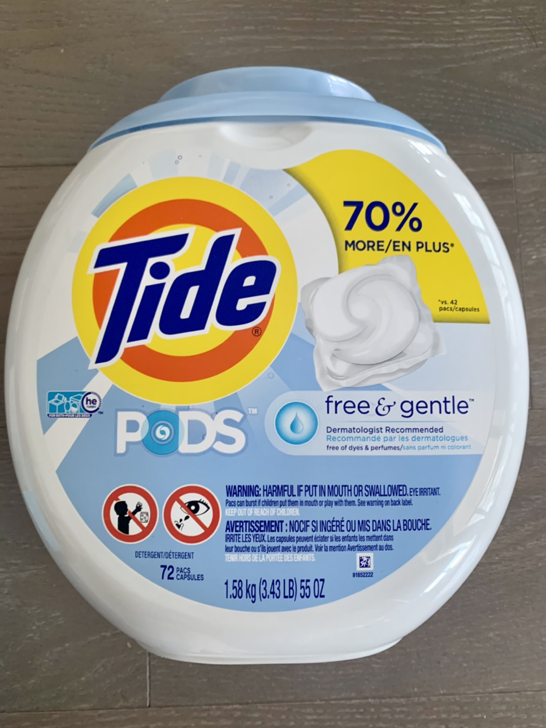 Detergent pod + 38 pc mask