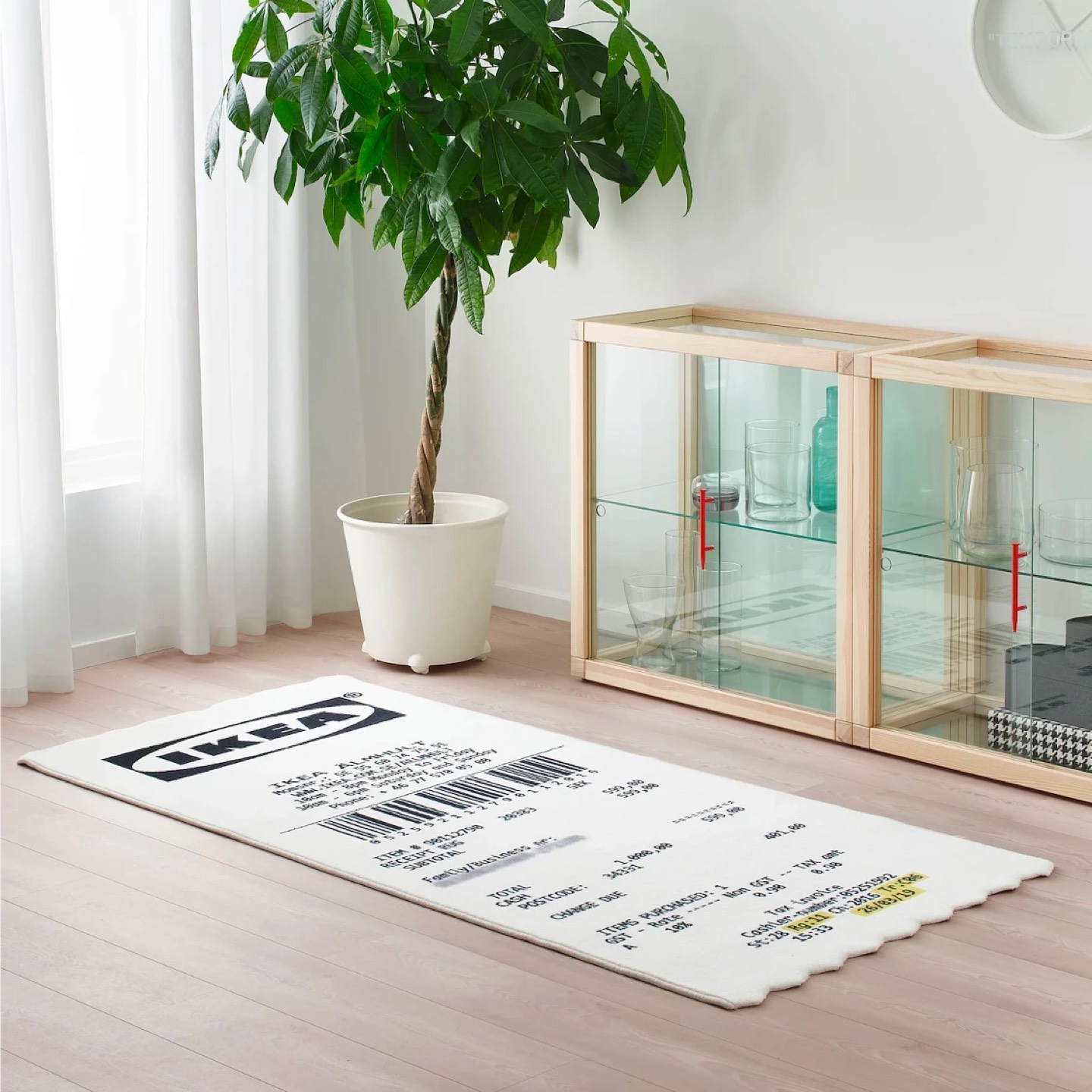 Virgil Abloh x IKEA MARKERAD "RECEIPT" Rug 201x89 CM White/Black - photo 3
