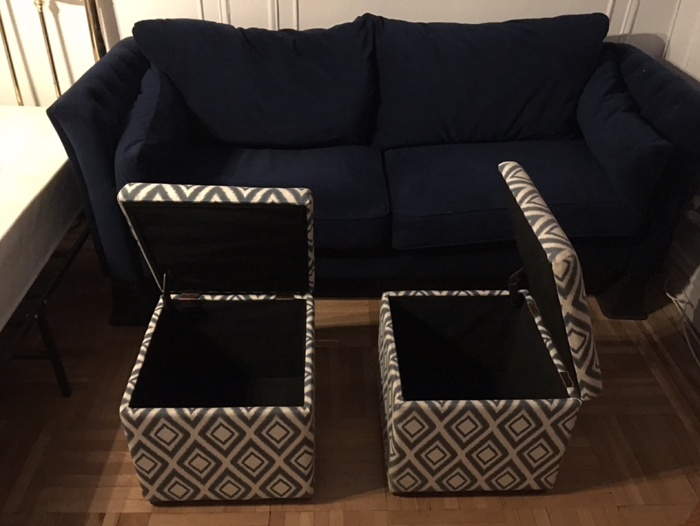 2 Ottomans with storage for sale  - photo 2