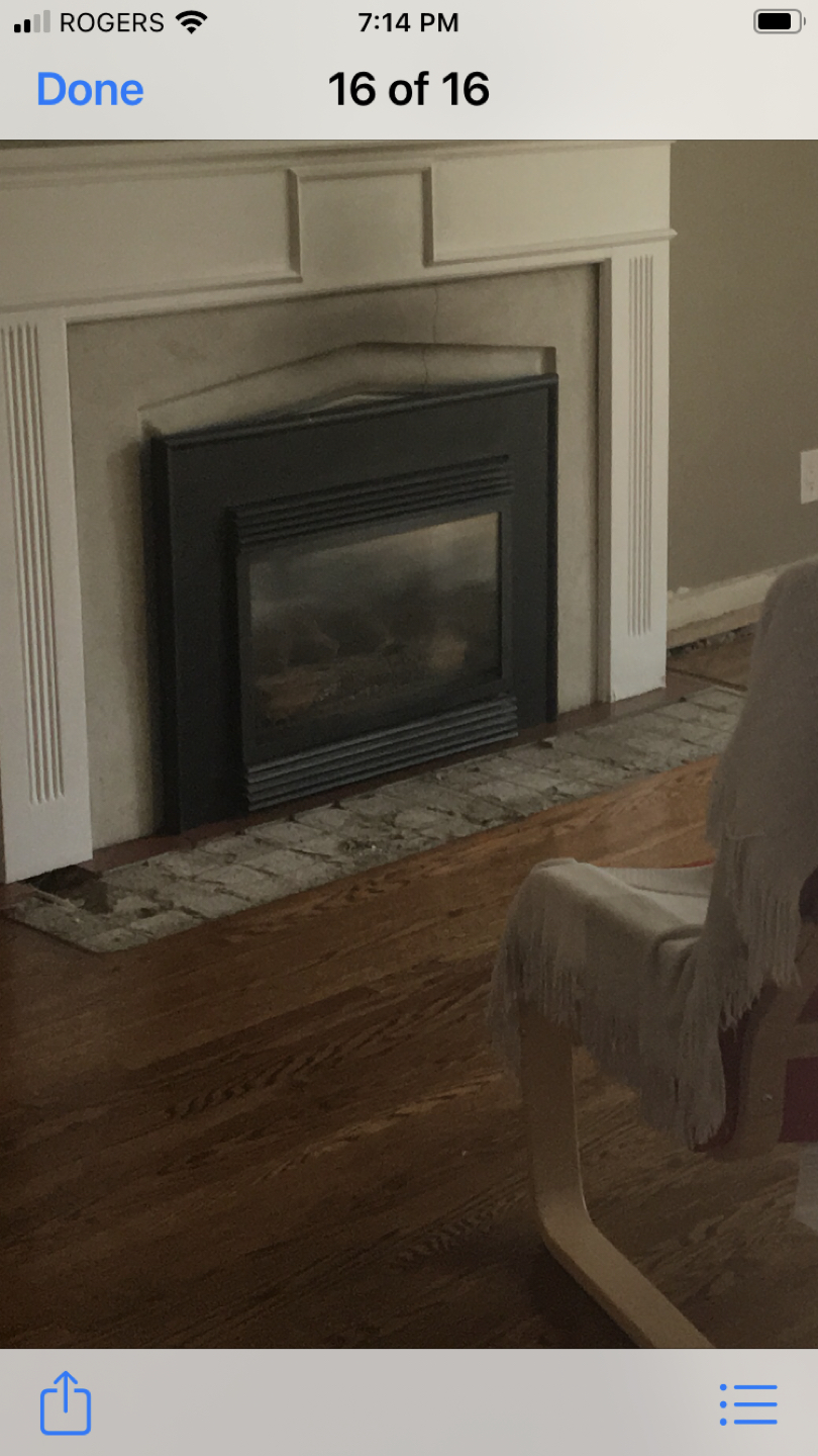 Gas insert fireplace 