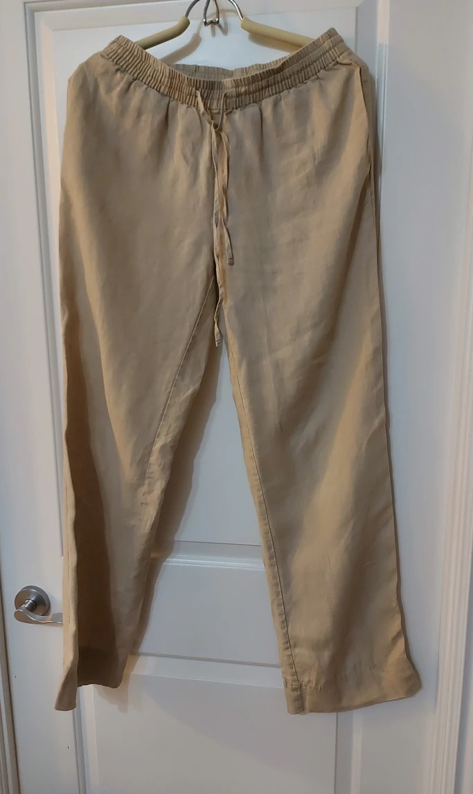 S khaki linen pants thumbnail