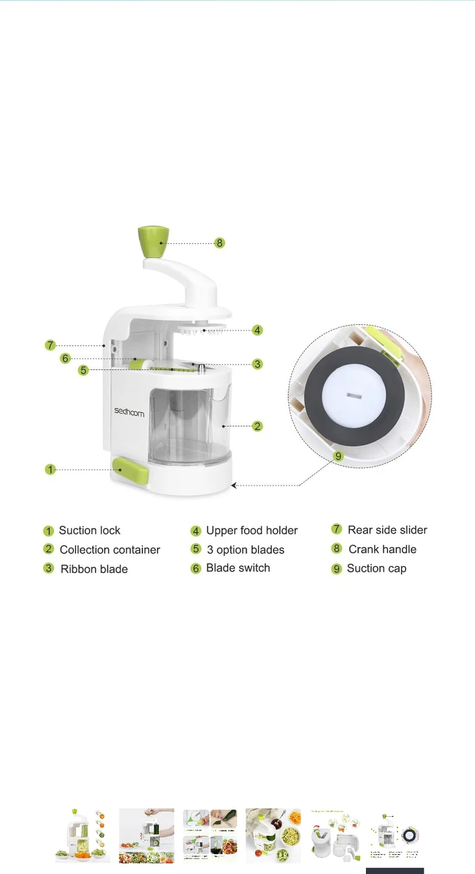 Vegetable Spiralizer Heavy Duty $20 - photo 4