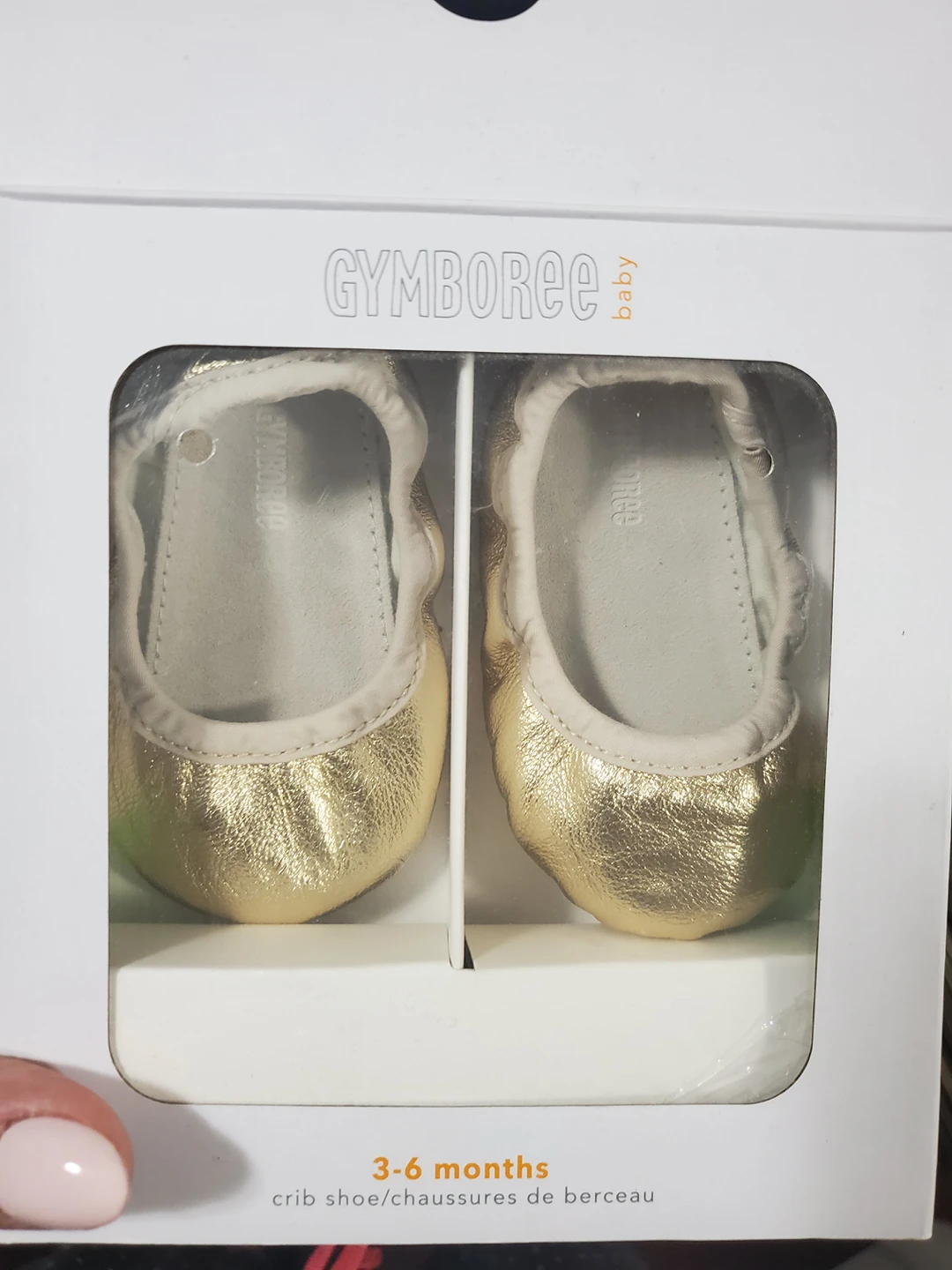 3-6 months girls crib shoes - gold - photo 3