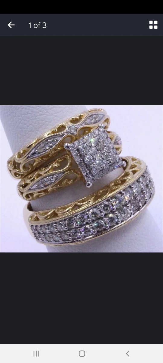 3pc Rings set .size 5.925 STEMPTED