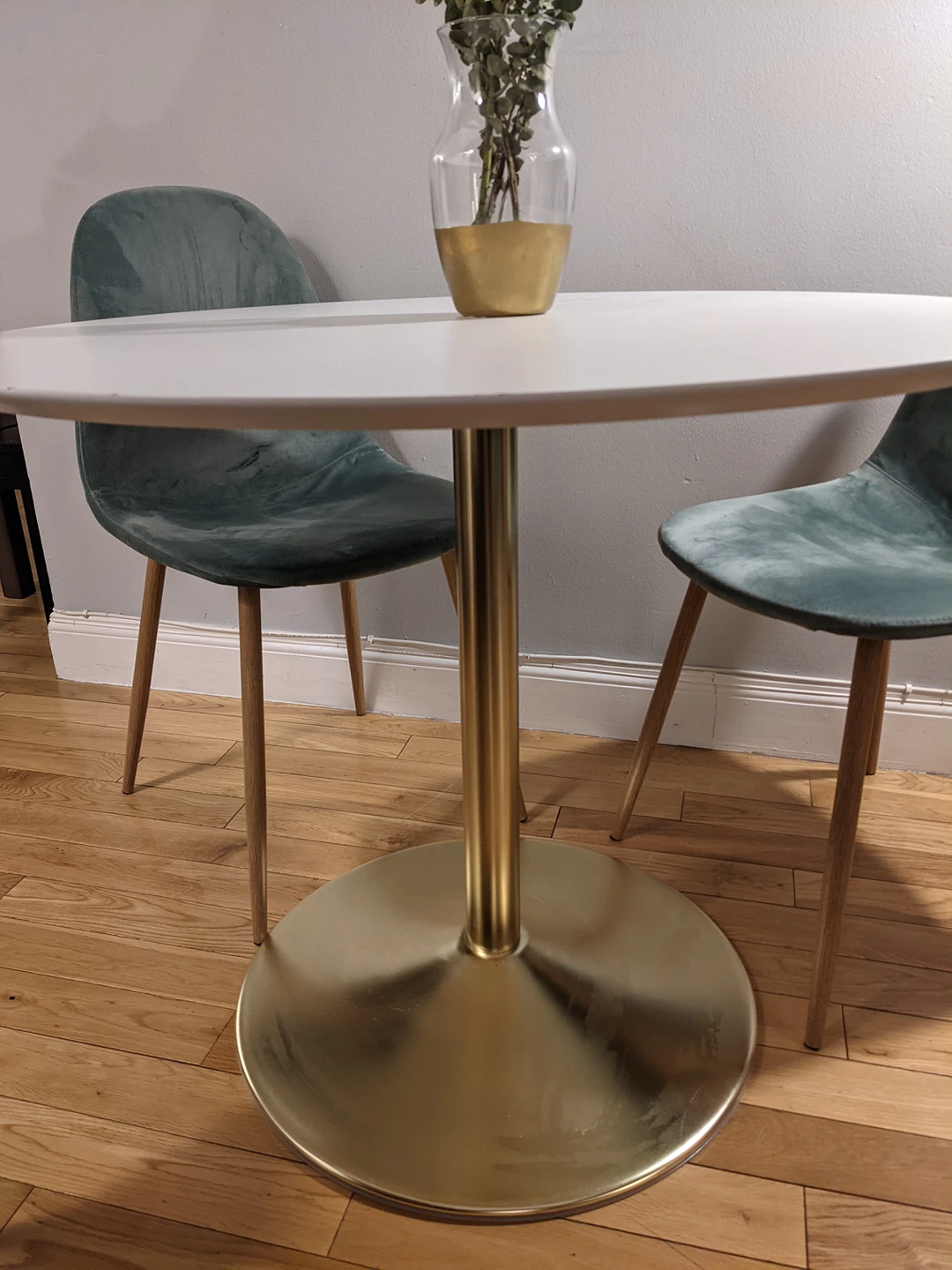Modern Gold Round Dining Table - photo 2