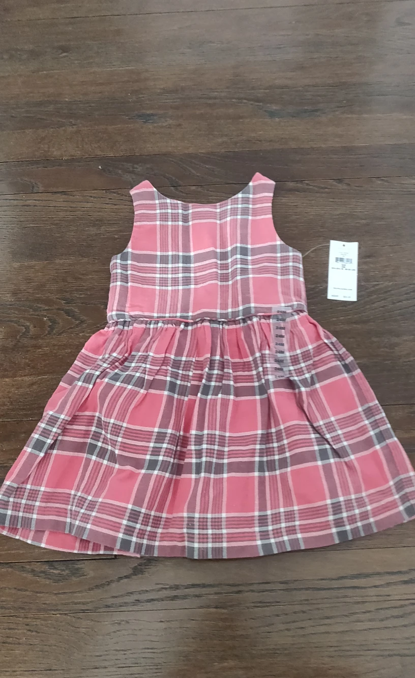 Ralph Lauren 24m baby plaid pink dress NWT