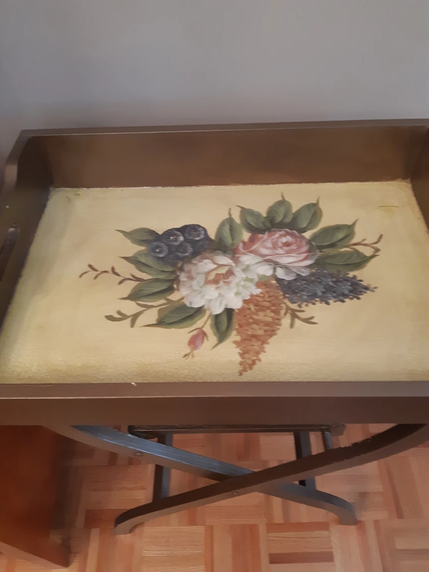 Hand painted tray table - photo 3