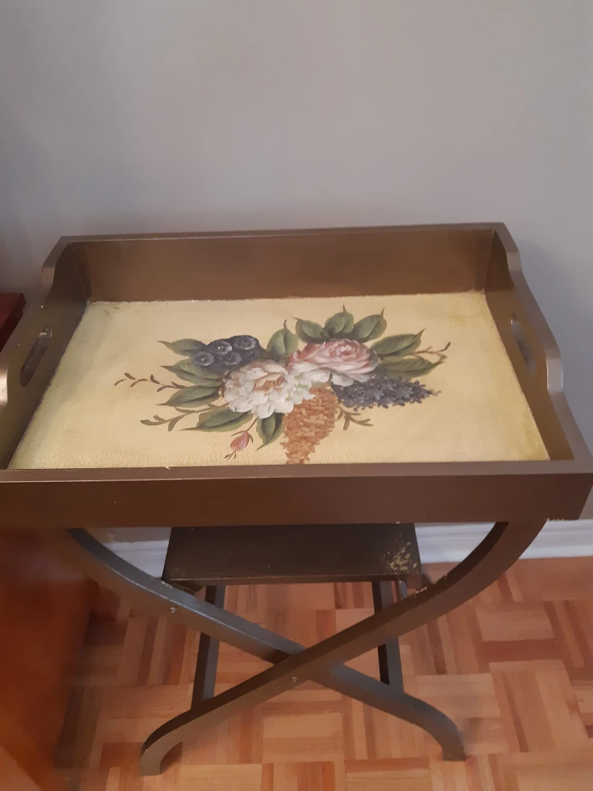 Hand painted tray table - photo 4