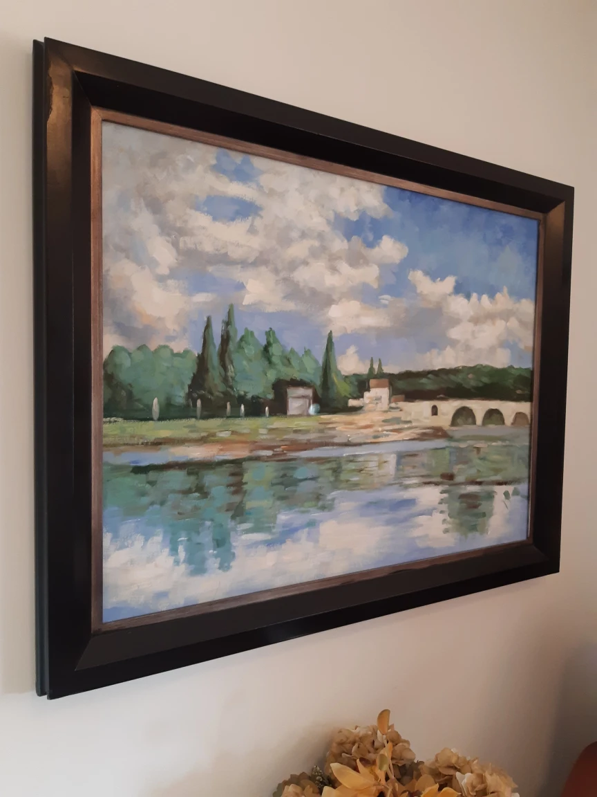 Large framed canvas painting - photo 4